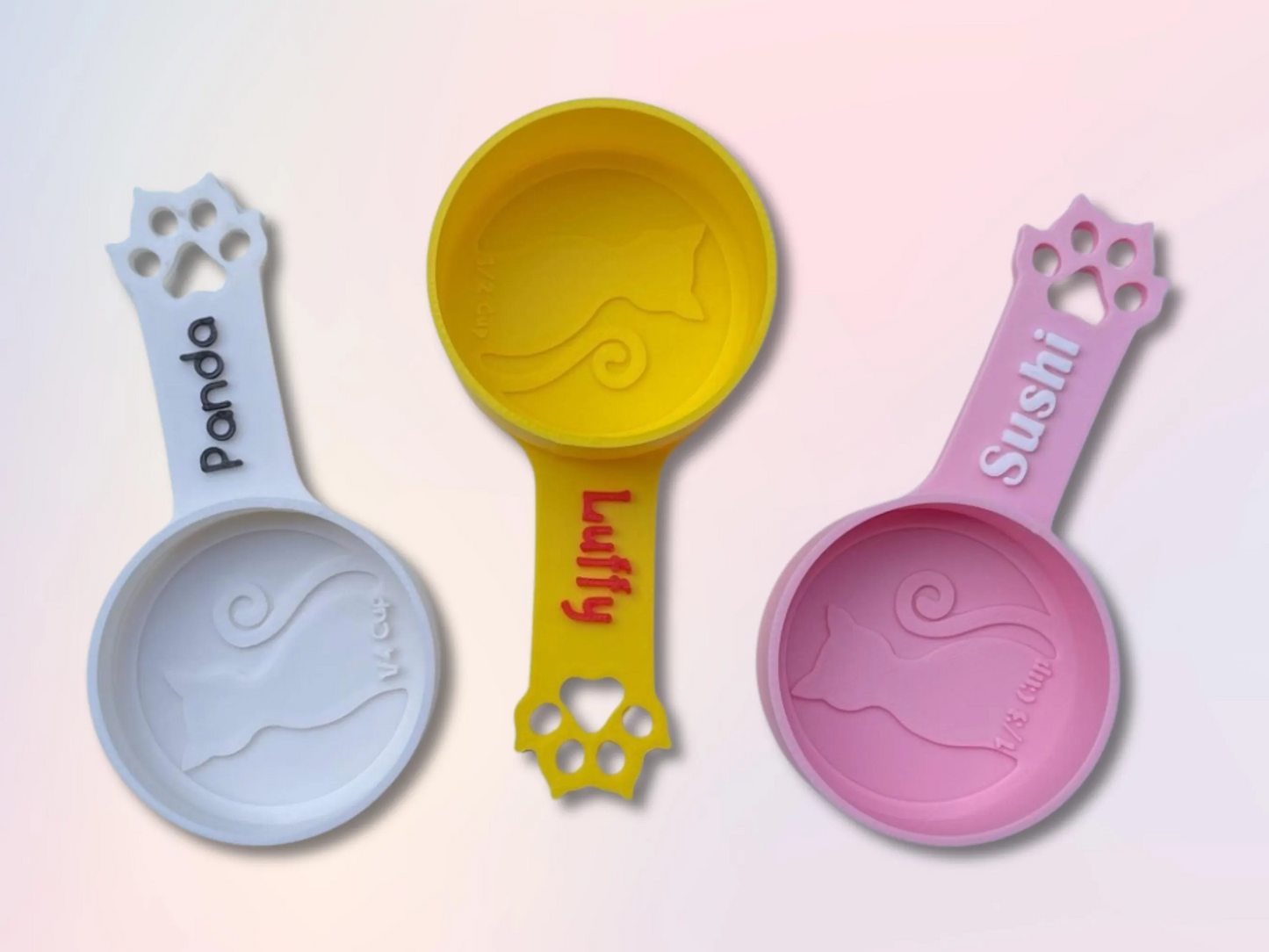 Personalized Cat Food Scoop & Measuring Cup - PAWS FRVR