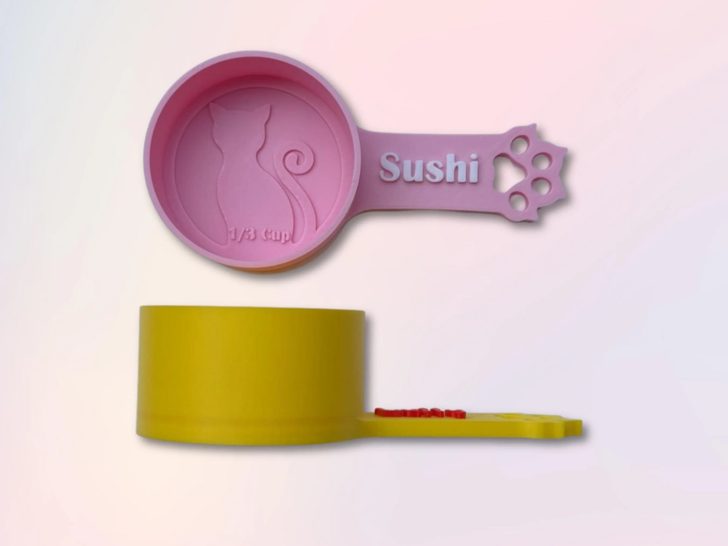 Personalized Cat Food Scoop & Measuring Cup - PAWS FRVR