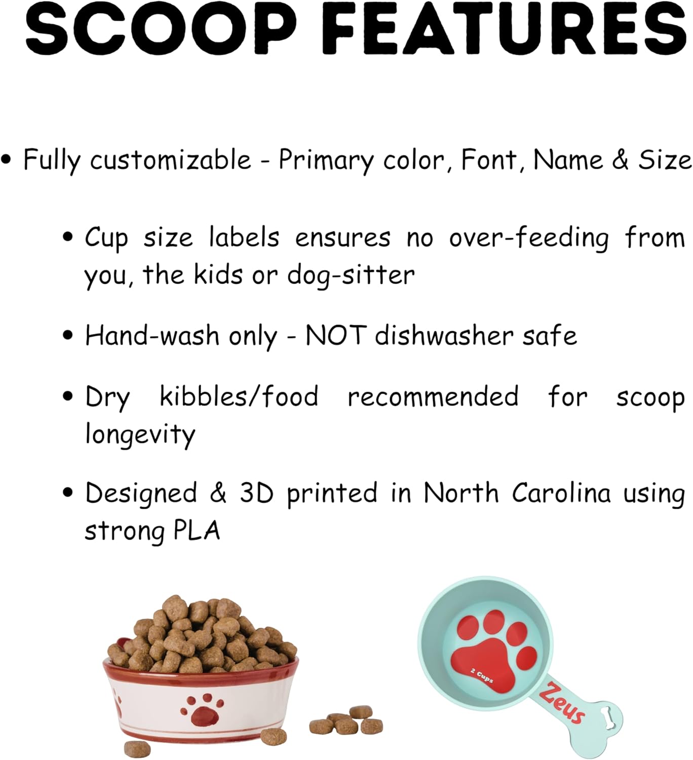 Personalized Dog Food Scoop & Measuring Cup