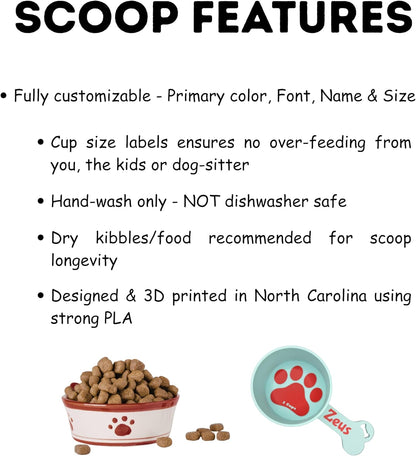 Personalized Dog Food Scoop & Measuring Cup
