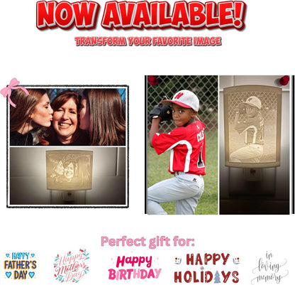 Custom Lithophane Photo Night Light — Pet Memorial & Photo Gift