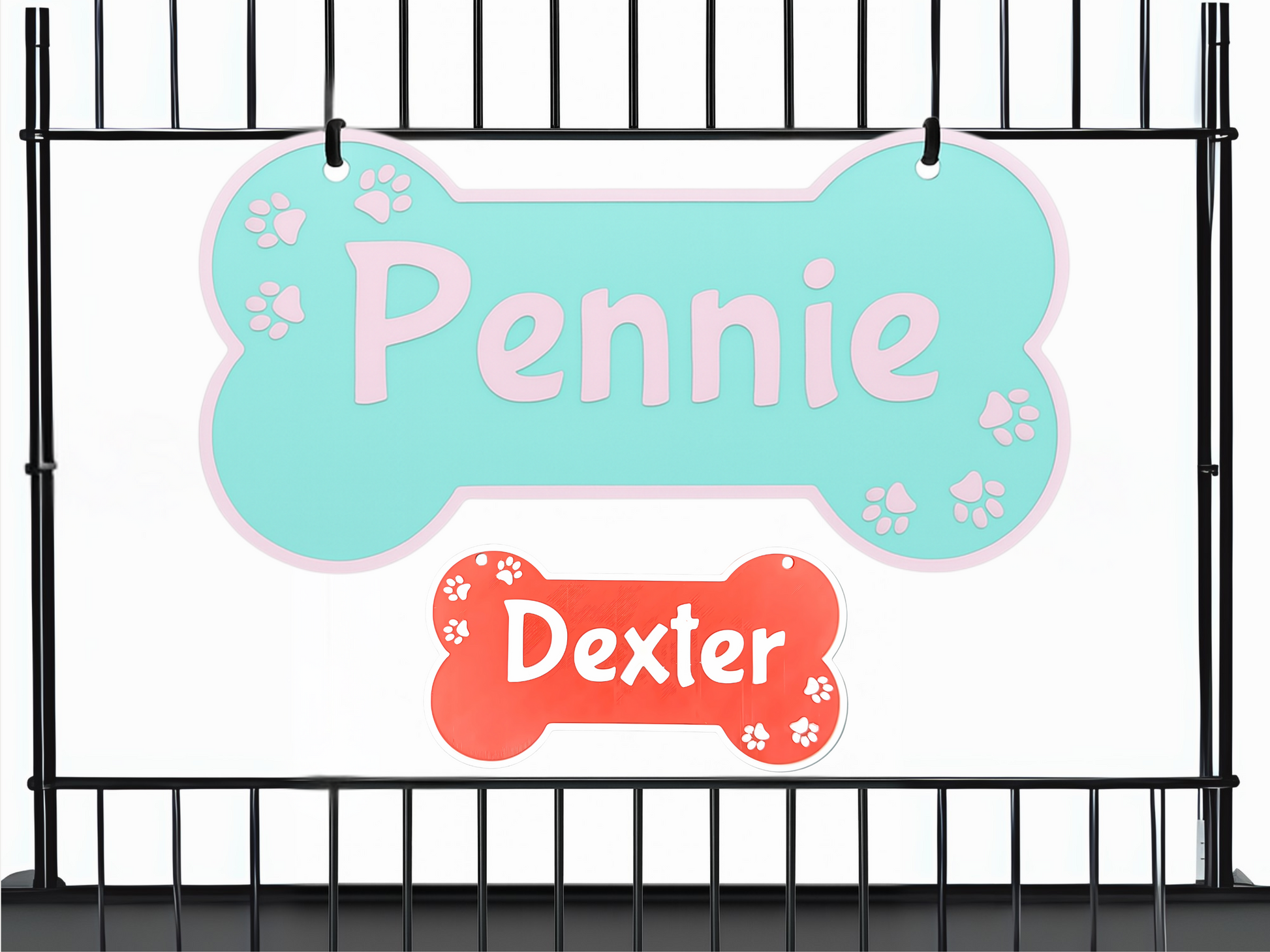 Personalized Dog Crate Sign - Custom Kennel Pet Name Sign - PAWS FRVR