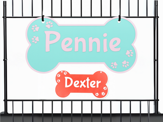 Personalized Dog Crate Sign - Custom Kennel Pet Name Sign - PAWS FRVR