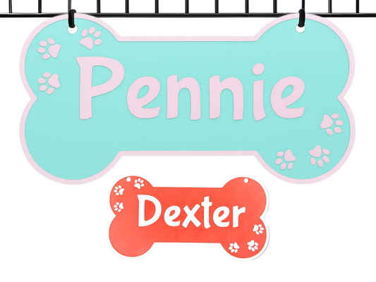Personalized Dog Crate Sign — Custom Kennel Nameplate