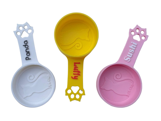 Personalized Cat Food Scoop & Measuring Cup - PAWS FRVR