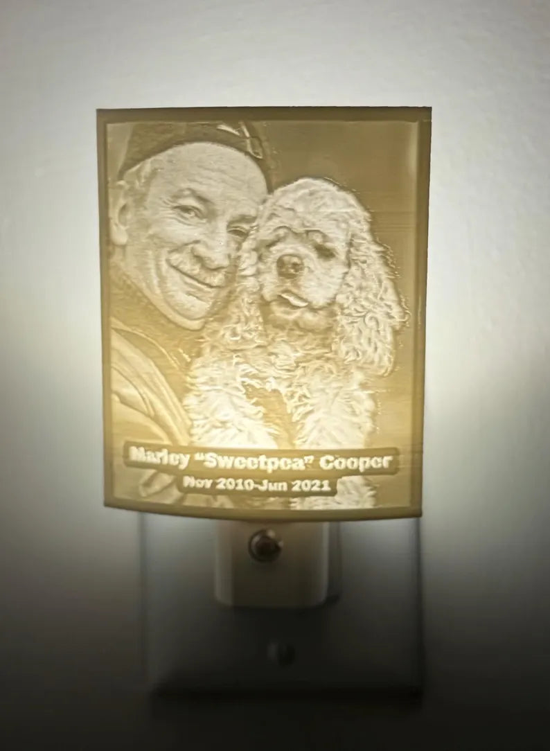 Personalized Night Light - Gift for Pet Lovers, Weddings, Mother's Day, Kids, Pet Loss - PAWS FRVR