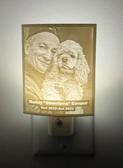 Personalized Night Light - Gift for Pet Lovers, Weddings, Mother's Day, Kids, Pet Loss - PAWS FRVR