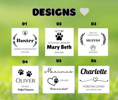 Personalized Pet Memorial Garden Stone