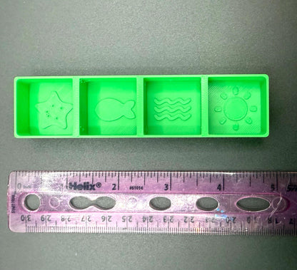 Hermit Crab Food Dish with 4 Compartments