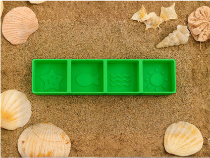 Hermit Crab Food Dish with 4 Compartments
