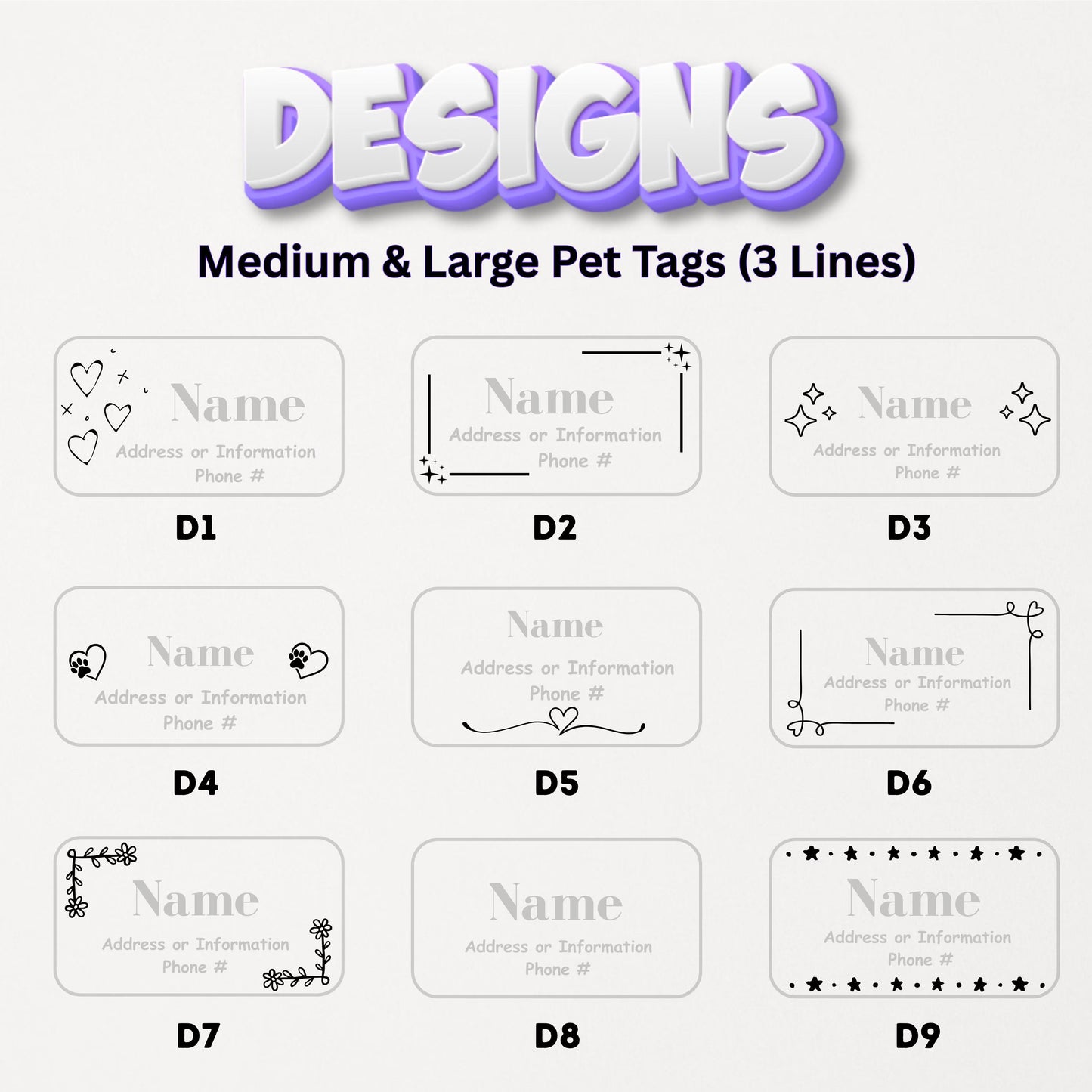 Personalized Silicone Pet ID Tag — Silent Slide-On