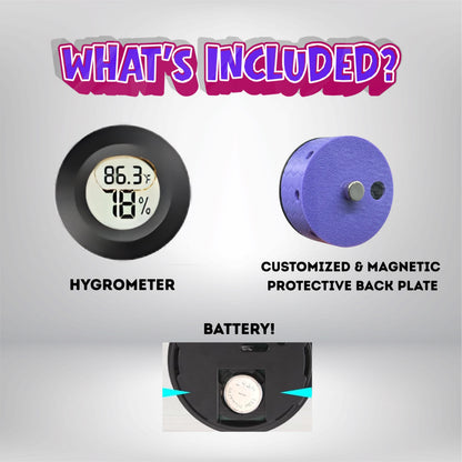 Magnetic Hygrometer Mount for Reptile & Spider Enclosures