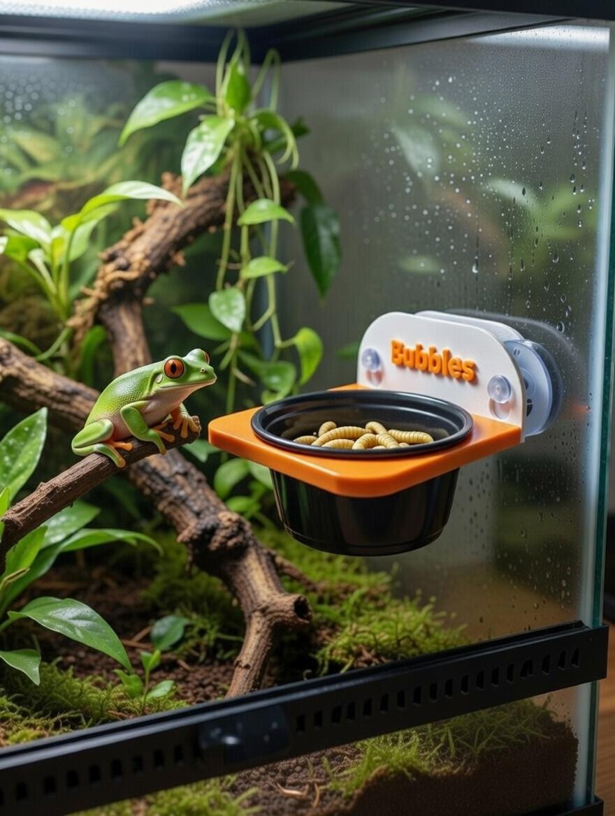 Personalized Reptile Feeding Ledge