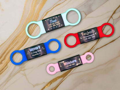 Personalized Silicone Pet ID Tag — Silent Slide-On